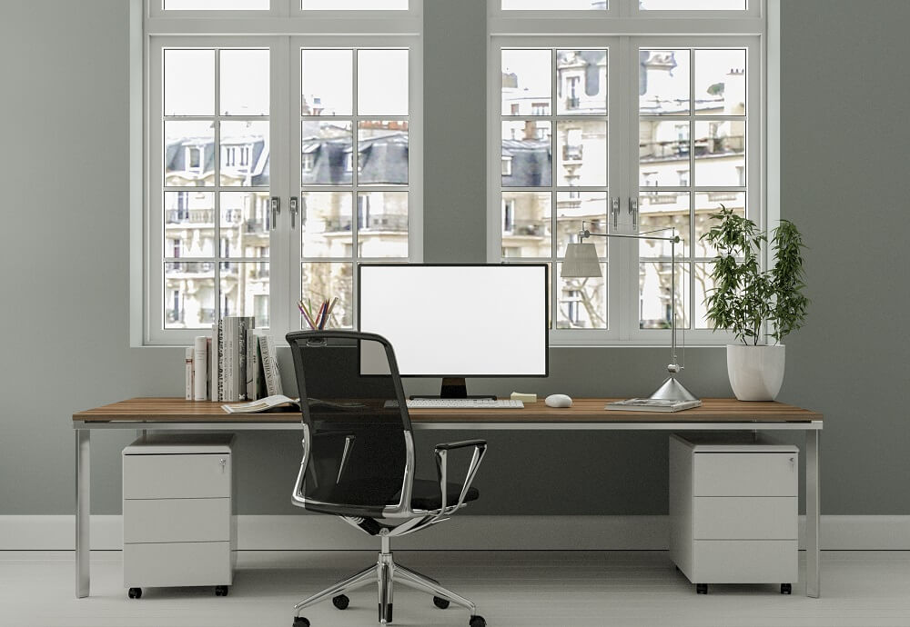 Arbeitszimmer im Altbau