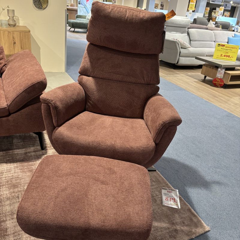 Sessel mit Hocker (Himolla Modell CP22161)
